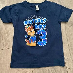 3rd Birthday Navy T-Shirt with Cartoon Design - Paw Patrol